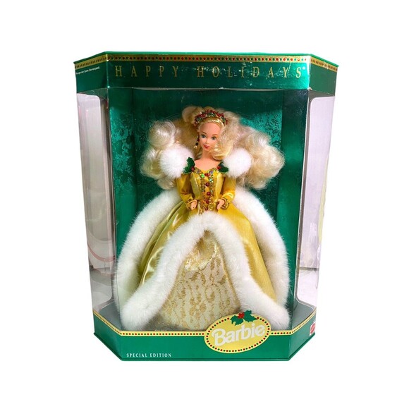 1994 Mattel Barbie Special Edition Happy Holidays Doll 12155 RARE Box Error - Picture 2 of 10